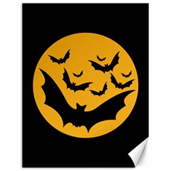 Bats Moon Night Halloween Black Canvas 12  X 16  