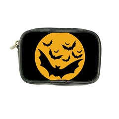 Bats Moon Night Halloween Black Coin Purse