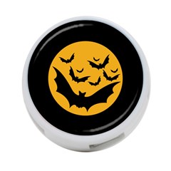 Bats Moon Night Halloween Black 4-port Usb Hub (one Side)