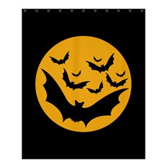 Bats Moon Night Halloween Black Shower Curtain 60  X 72  (medium) 