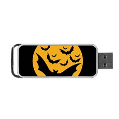 Bats Moon Night Halloween Black Portable Usb Flash (one Side)