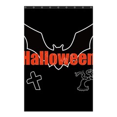 Halloween Bat Black Night Sinister Ghost Shower Curtain 48  X 72  (small) 