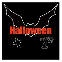 Halloween Bat Black Night Sinister Ghost Large Satin Scarf (square) by Alisyart