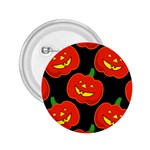Halloween Party Pumpkins Face Smile Ghost Orange Black 2.25  Buttons Front