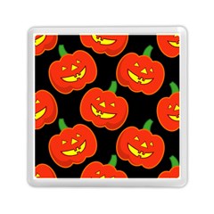 Halloween Party Pumpkins Face Smile Ghost Orange Black Memory Card Reader (square) 