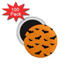 Halloween Bat Animals Night Orange 1 75  Magnets (100 Pack) 