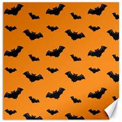 Halloween Bat Animals Night Orange Canvas 12  X 12  