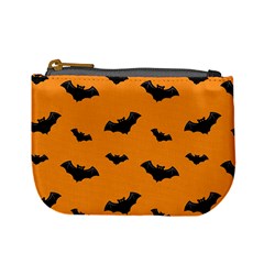 Halloween Bat Animals Night Orange Mini Coin Purses