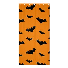 Halloween Bat Animals Night Orange Shower Curtain 36  X 72  (stall)  by Alisyart