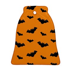 Halloween Bat Animals Night Orange Bell Ornament (two Sides) by Alisyart