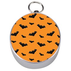 Halloween Bat Animals Night Orange Silver Compasses