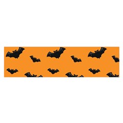 Halloween Bat Animals Night Orange Satin Scarf (oblong)