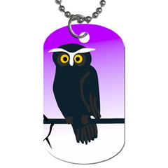 Halloween Owl Bird Animals Night Dog Tag (two Sides)