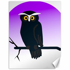 Halloween Owl Bird Animals Night Canvas 18  X 24  