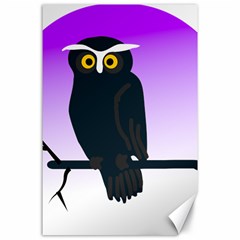 Halloween Owl Bird Animals Night Canvas 24  X 36 