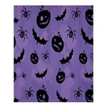 Halloween Pumpkin Bat Spider Purple Black Ghost Smile Shower Curtain 60  x 72  (Medium)  60 x72  Curtain