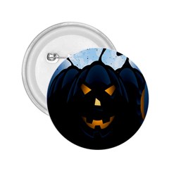Halloween Pumpkin Dark Face Mask Smile Ghost Night 2 25  Buttons