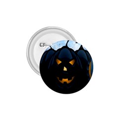Halloween Pumpkin Dark Face Mask Smile Ghost Night 1 75  Buttons