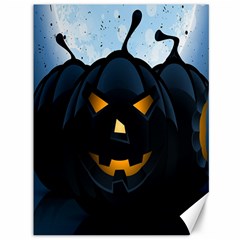 Halloween Pumpkin Dark Face Mask Smile Ghost Night Canvas 36  X 48  