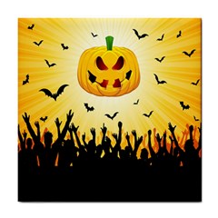 Halloween Pumpkin Bat Party Night Ghost Tile Coasters