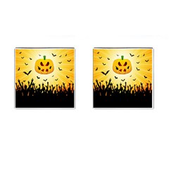 Halloween Pumpkin Bat Party Night Ghost Cufflinks (square)