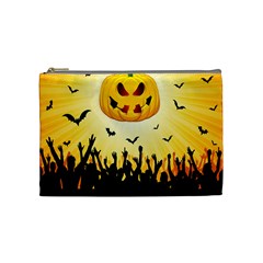 Halloween Pumpkin Bat Party Night Ghost Cosmetic Bag (medium) 