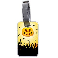 Halloween Pumpkin Bat Party Night Ghost Luggage Tags (two Sides) by Alisyart