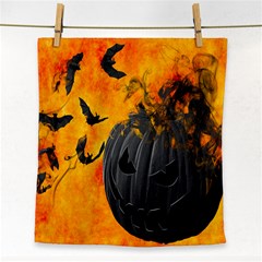 Halloween Pumpkin Bat Ghost Orange Black Smile Face Towel