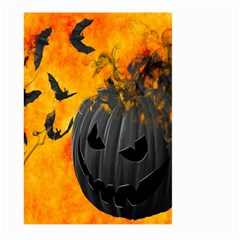 Halloween Pumpkin Bat Ghost Orange Black Smile Large Garden Flag (two Sides) by Alisyart