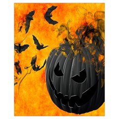 Halloween Pumpkin Bat Ghost Orange Black Smile Drawstring Bag (small) by Alisyart