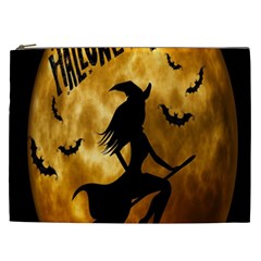 Halloween Wicked Witch Bat Moon Night Cosmetic Bag (xxl)  by Alisyart