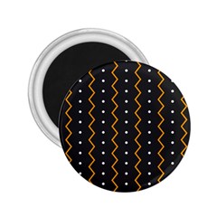 Halloween Zigzag Vintage Chevron Ornamental Cute Polka Dots 2 25  Magnets