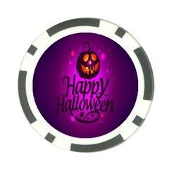 Happy Ghost Halloween Poker Chip Card Guard