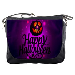 Happy Ghost Halloween Messenger Bags