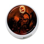 Halloween Pumpkins Tree Night Black Eye Jungle Moon 4-Port USB Hub (One Side) Front