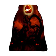 Halloween Pumpkins Tree Night Black Eye Jungle Moon Ornament (bell)