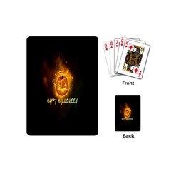 Happy Halloween Pumpkins Face Smile Face Ghost Night Playing Cards (mini) 