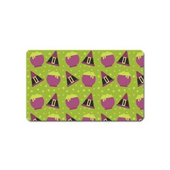 Hat Formula Purple Green Polka Dots Magnet (name Card) by Alisyart