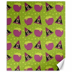 Hat Formula Purple Green Polka Dots Canvas 8  X 10  by Alisyart