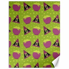 Hat Formula Purple Green Polka Dots Canvas 12  X 16  