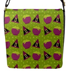 Hat Formula Purple Green Polka Dots Flap Messenger Bag (s) by Alisyart