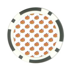 Face Mask Ghost Halloween Pumpkin Pattern Poker Chip Card Guard