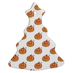 Face Mask Ghost Halloween Pumpkin Pattern Christmas Tree Ornament (two Sides)