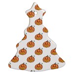 Face Mask Ghost Halloween Pumpkin Pattern Christmas Tree Ornament (Two Sides) Front