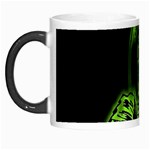 Pumpkin Black Halloween Neon Green Face Mask Smile Morph Mugs Left