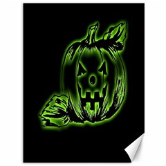 Pumpkin Black Halloween Neon Green Face Mask Smile Canvas 36  X 48  