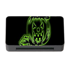 Pumpkin Black Halloween Neon Green Face Mask Smile Memory Card Reader With Cf