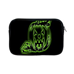 Pumpkin Black Halloween Neon Green Face Mask Smile Apple Ipad Mini Zipper Cases