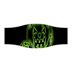 Pumpkin Black Halloween Neon Green Face Mask Smile Stretchable Headband by Alisyart
