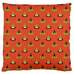 Hat Wicked Witch Ghost Halloween Red Green Black Standard Flano Cushion Case (one Side) by Alisyart